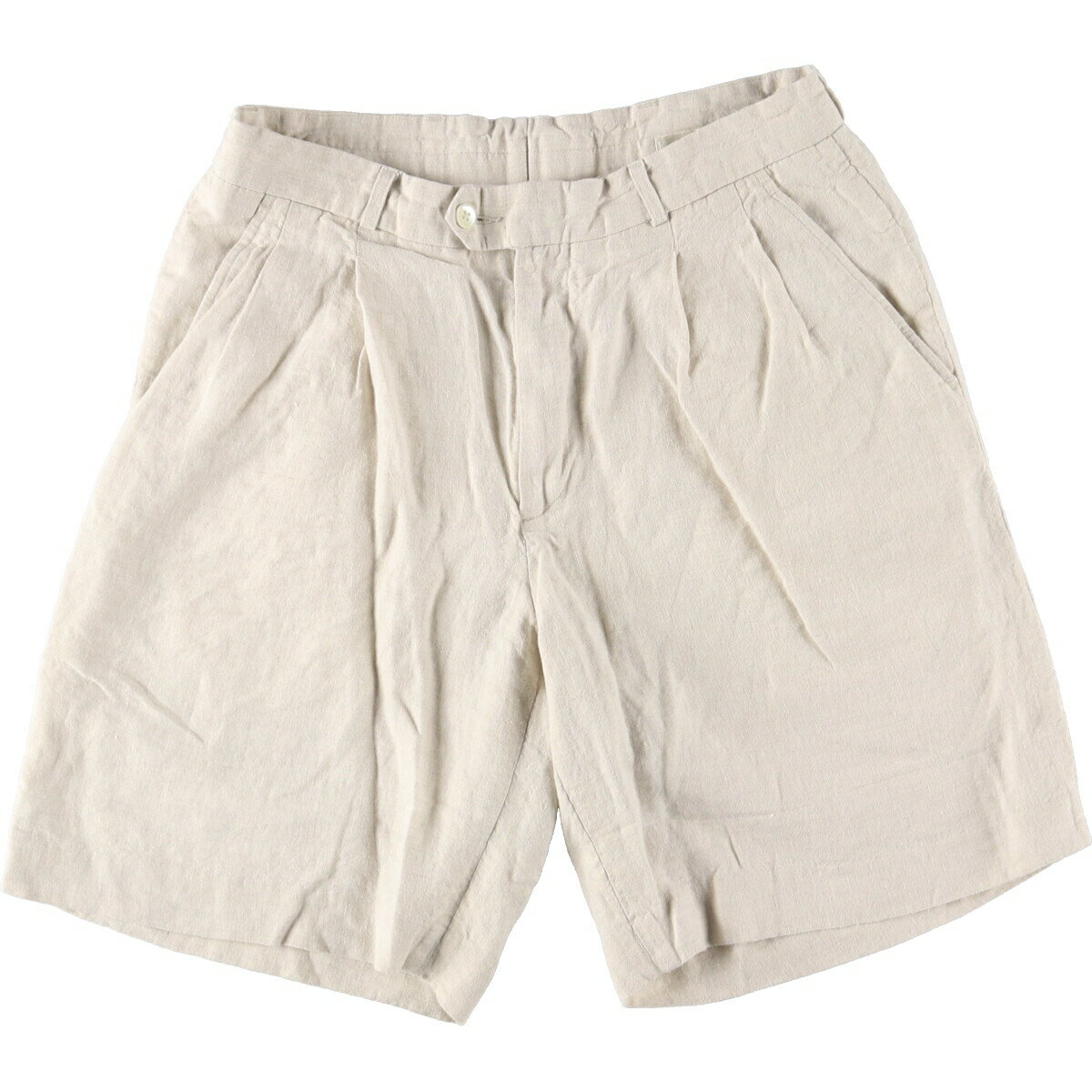 古着 FAURWAY&GREENE ツータック リネンショーツ ショートパンツ メンズw31 /eaa460713 【中古】 【240622】 【SS2506_30】