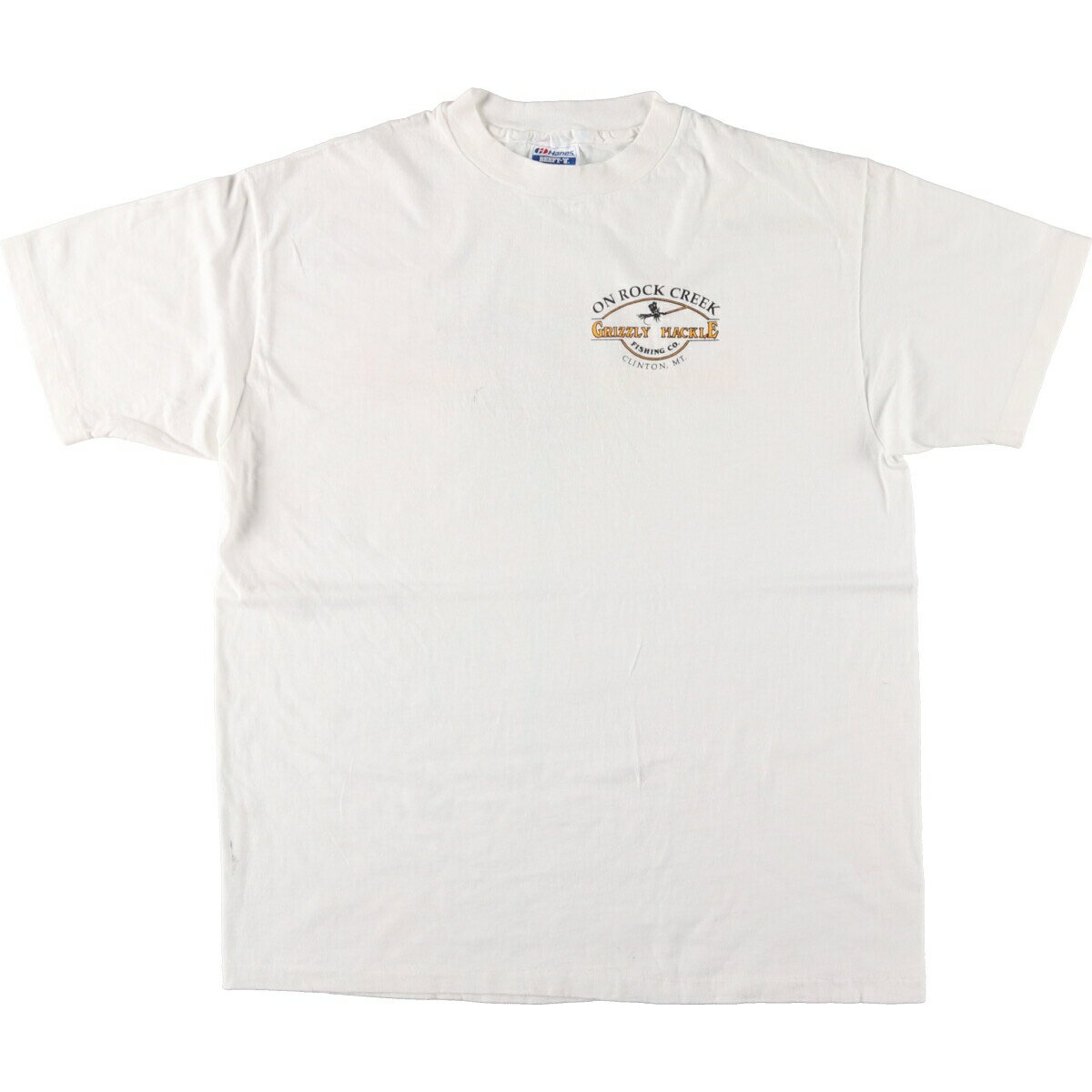 古着 80'S ヘインズ Hanes BEEFY-T 青タグ アドバタイジングTシャツ USA製 メンズXL相当 ヴィンテージ /eaa460789 【中古】 【240714】