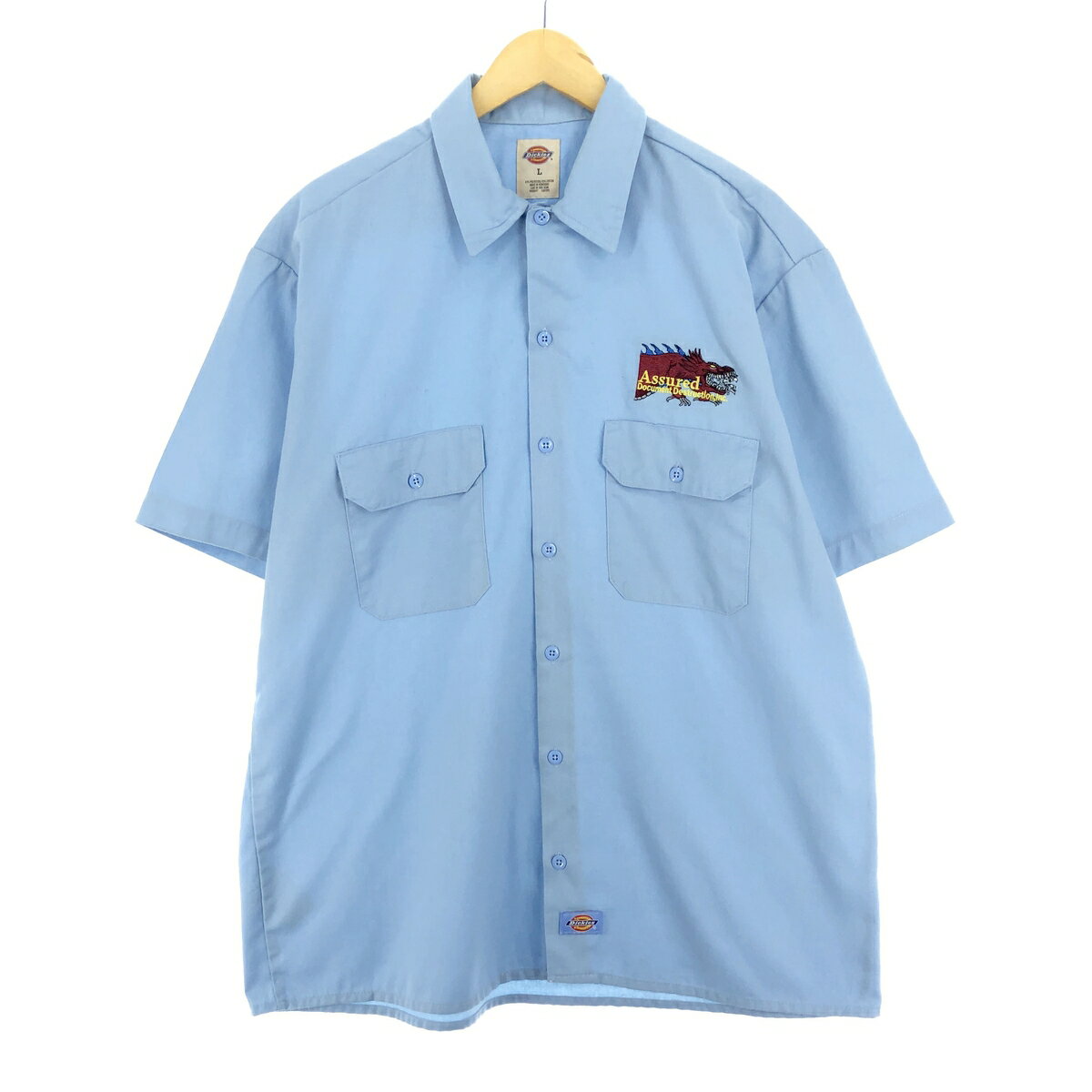 古着 ディッキーズ Dickies 半袖 ワークシャツ メンズL /eaa461014 【中古】 【240628】 【SS2509_30】