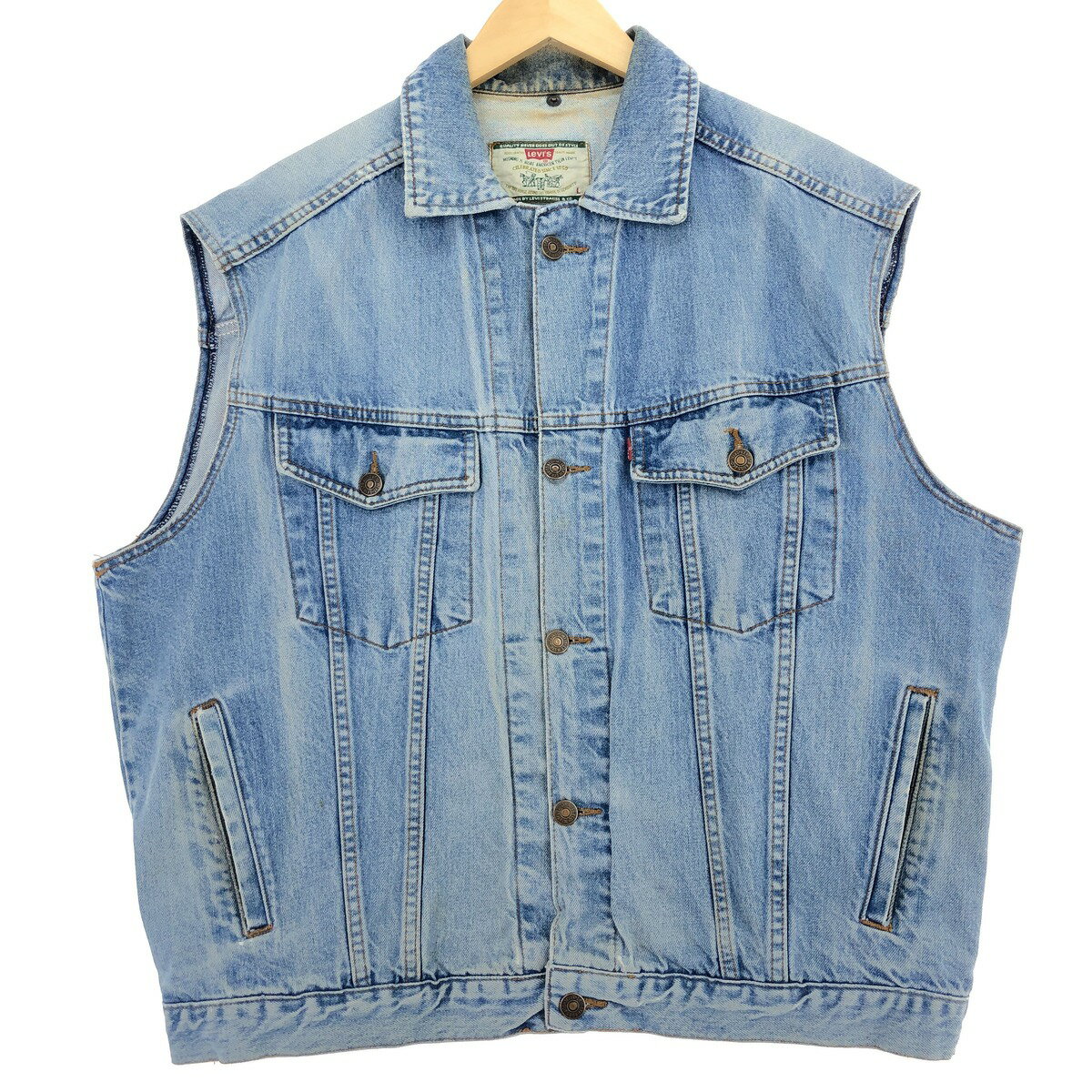 古着 リーバイス Levi's デニムベスト メンズL /eaa461239 【中古】 【240622】 【SS2509_30】