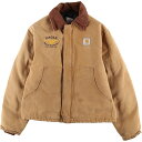 古着 90'S カーハート Carhartt トラディショナルジャケット EAGLE Familly Foods Inc 中綿入り ワークジャケット USA製 メンズL相当 /eaa462242 【中古】 【250213】