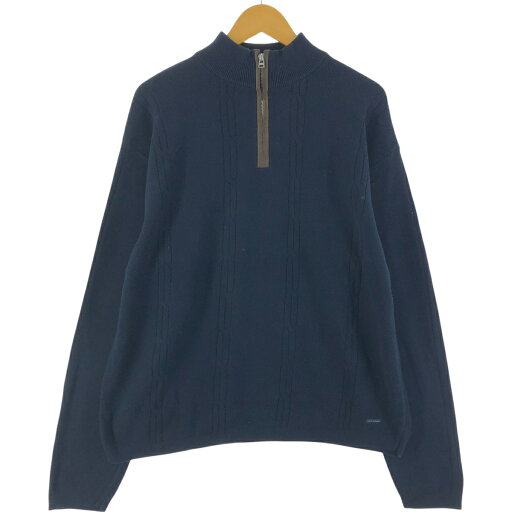 古着 ALEX CANNON コットンニットハーフジップセーター メンズL相当 /eaa463606 【中古】 【250407】