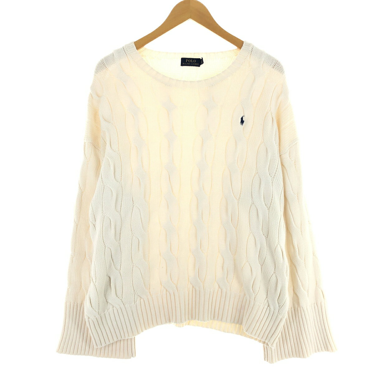 古着 ラルフローレン Ralph Lauren POLO RALPH LAUREN ケーブル編み コットンニットセーター メンズXL相当 /eaa463731 【中古】 【240917】 ss2503_30