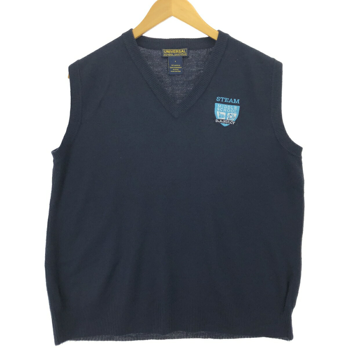 古着 UNIVERSAL SCHOOL UNIFORM カレッジ Vネック アクリルニットベスト メンズS相当 /eaa463855 【中古】 【240826】 【SS2509_50】