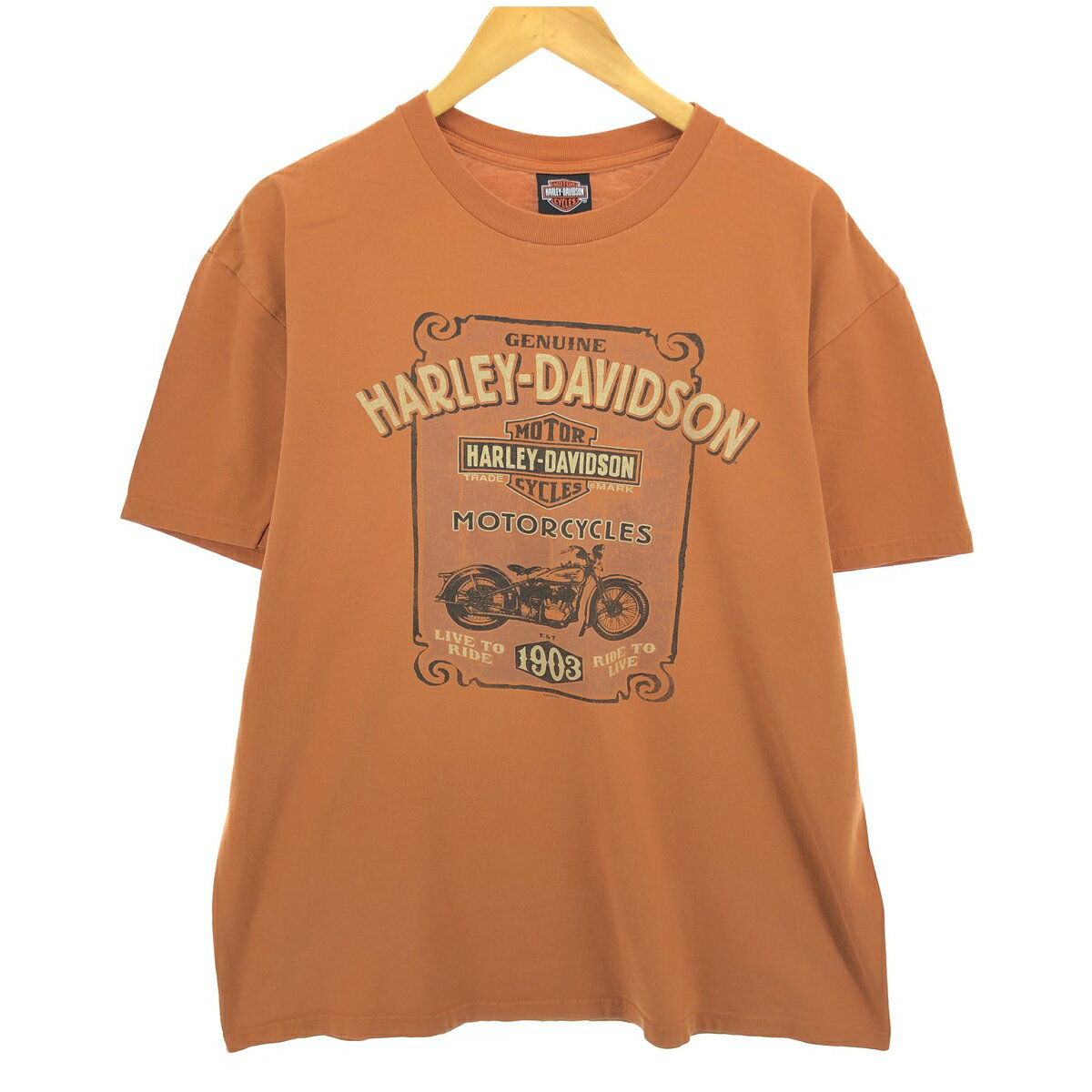 古着 ハーレーダビッドソン Harley-Davidson モーターサイクル バイクTシャツ メンズXL相当 /eaa464360 【中古】 【240712】