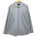 古着 90'S~ カルバンクライン Calvin klein ワイドカラー 長袖 コットンチェックシャツ メンズXL相当 ヴィンテージ /eaa464463 【...