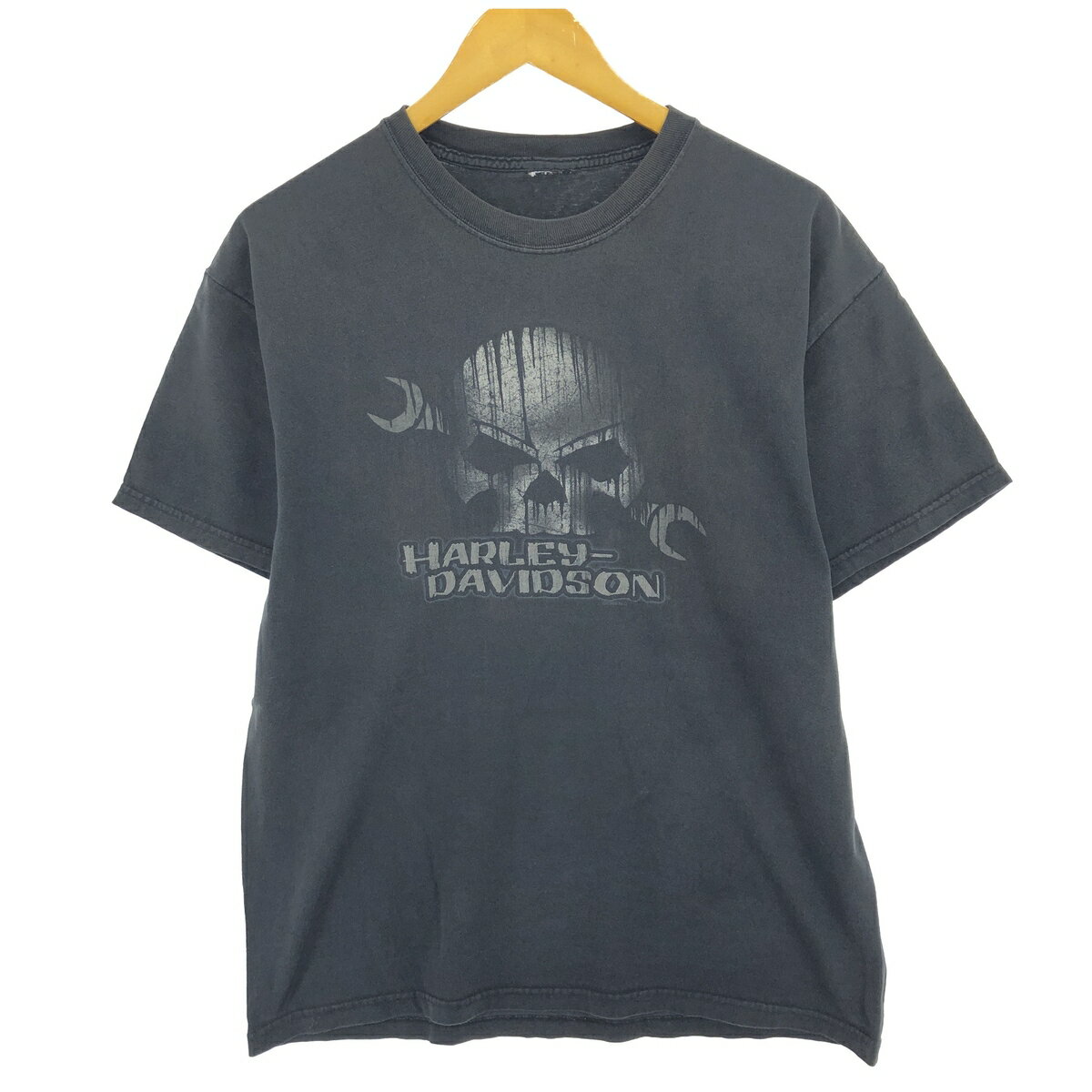 古着 00'S ハーレーダビッドソン Harley-Davidson ドクロ柄 スカル柄 モーターサイクル バイクTシャツ メンズL相当 /eaa465773 【中古】 【240712】のサムネイル