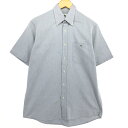 古着 ラコステ LACOSTE 半袖 ボタンダウン ストライプシャツ 40 メンズS相当 /eaa467237 【中古】 【240712】