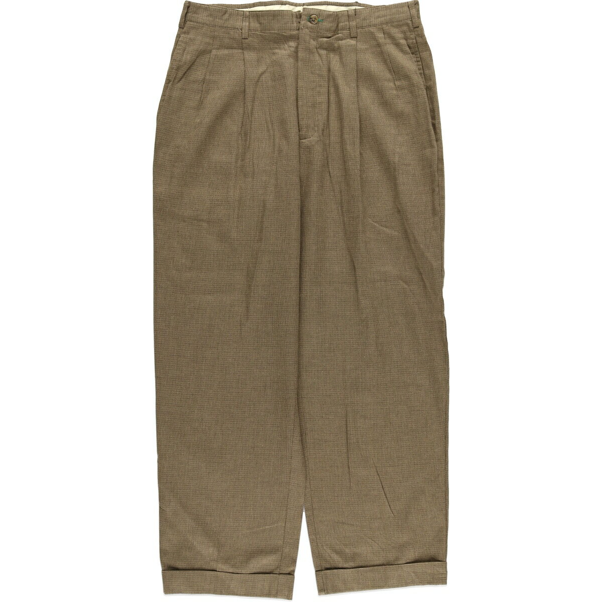 古着 90'S~ トミーヒルフィガー TOMMY HILFIGER ツータック スラックス ワイドパンツ メンズw32相当 ヴィンテージ /eaa467985 【中古】 【240804】 【WP2405】 【SS2506_30】