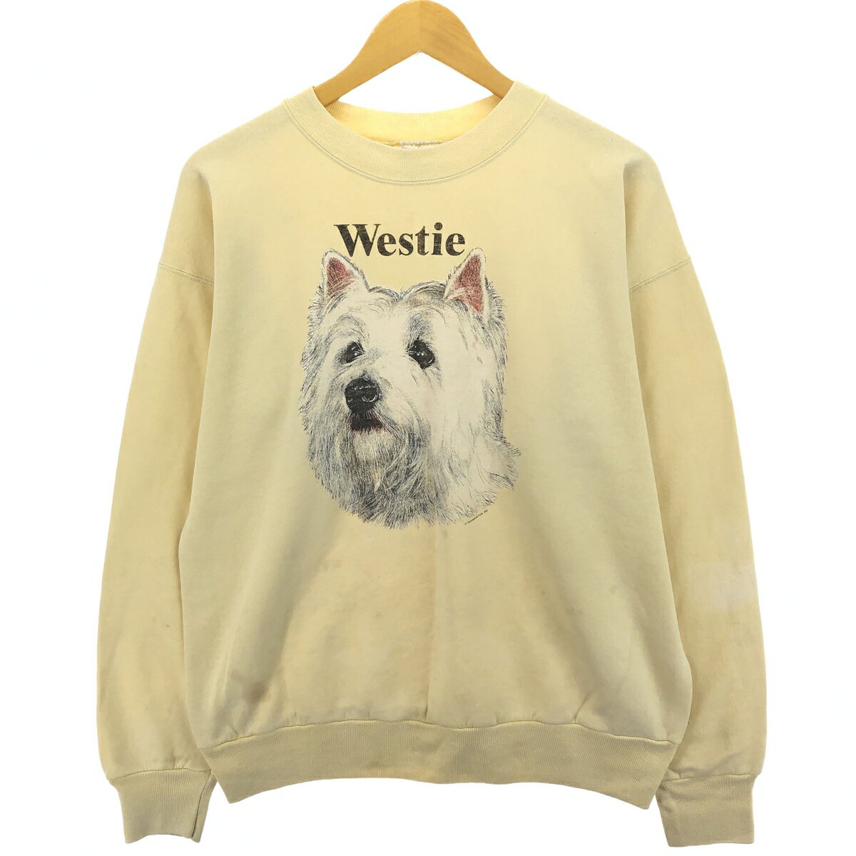 古着 ヘインズ Hanes 犬柄 アニマル スウェットシャツ トレーナー メンズM相当 /eaa468264 【中古】 【240901】 ss2501_30