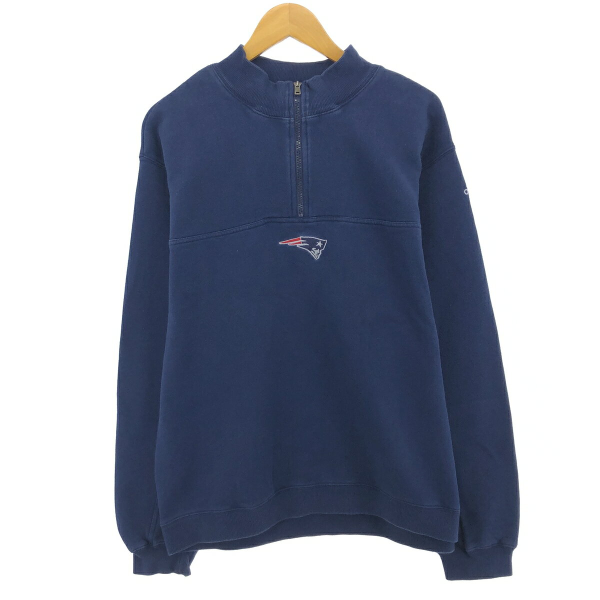 古着 00'S アディダス adidas TEAM NFL NEW ENGLAND PATRIOTS ニューイングランドペイトリオッツ ハーフジップスウェットシャツ トレーナー メンズM相当 /eaa468640 【中古】 【240923】 【SS2506_30】