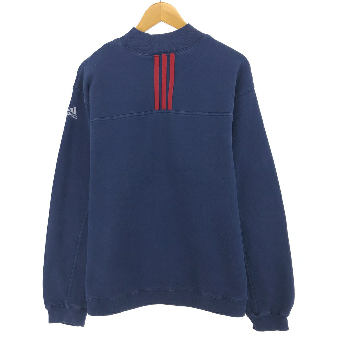 古着 00'S アディダス adidas TEAM NFL NEW ENGLAND PATRIOTS ニューイングランドペイトリオッツ ハーフジップスウェットシャツ トレーナー メンズM相当 /eaa468640 【中古】 【240923】 【SS2506_30】