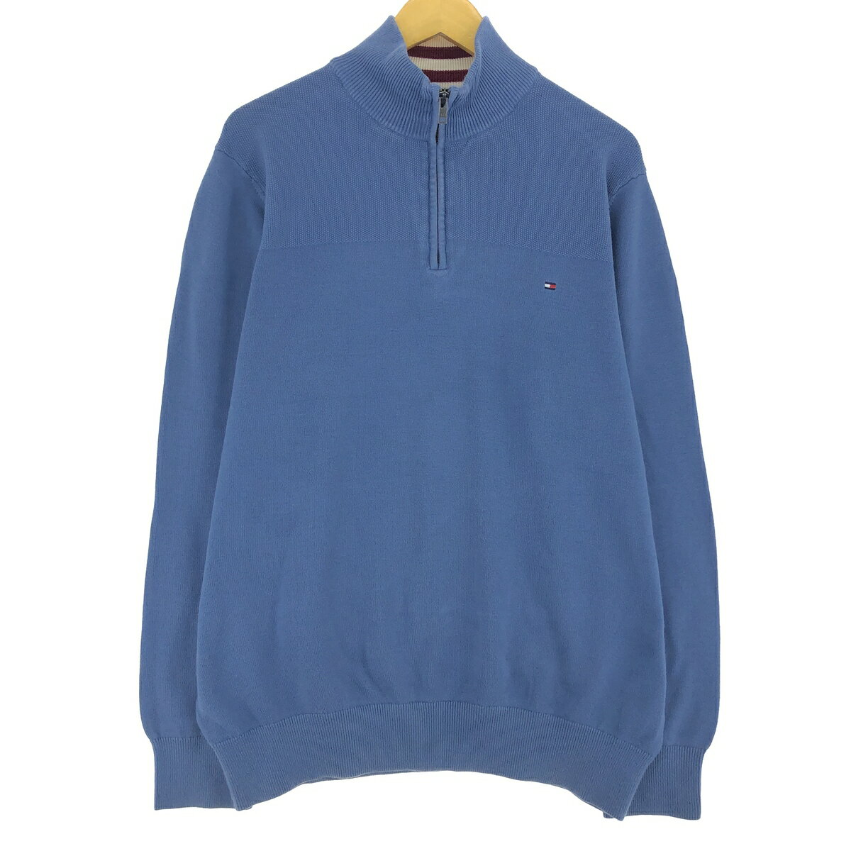 古着 トミーヒルフィガー TOMMY HILFIGER コットンニットハーフジップセーター メンズXL相当 /eaa468878 【中古】 【241012】 ss2503_30