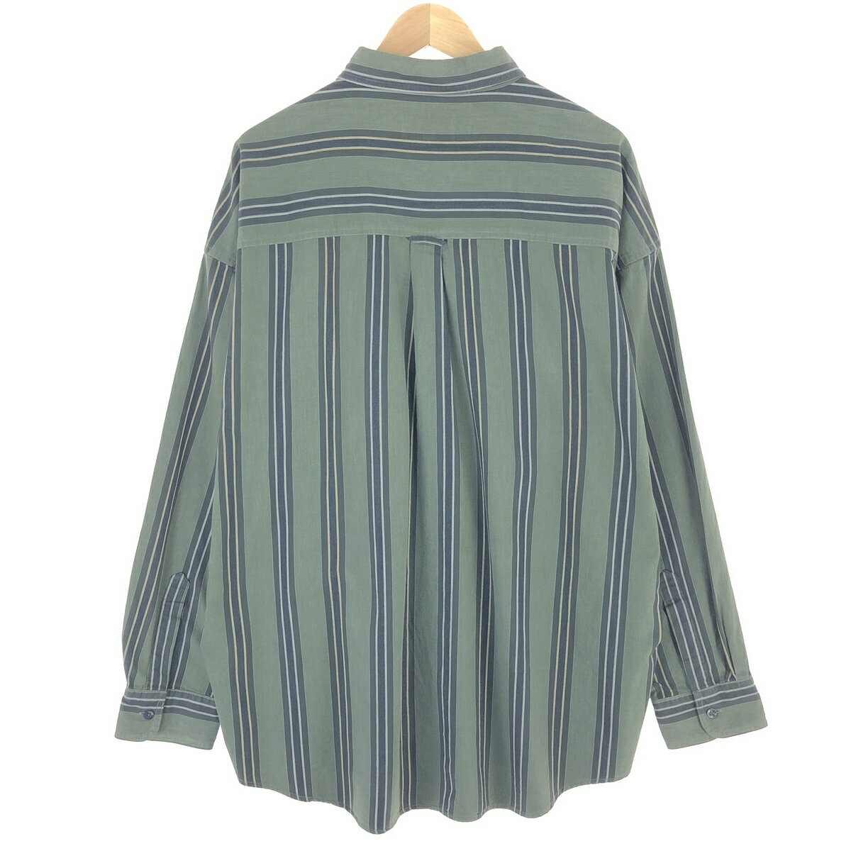 古着 90'S ラルフローレン Ralph Lauren CHAPS チャップス 長袖 ボタンダウンストライプシャツ メンズXXL相当 ヴィンテージ /eaa469586 【中古】 【240718】 【SS2506_30】