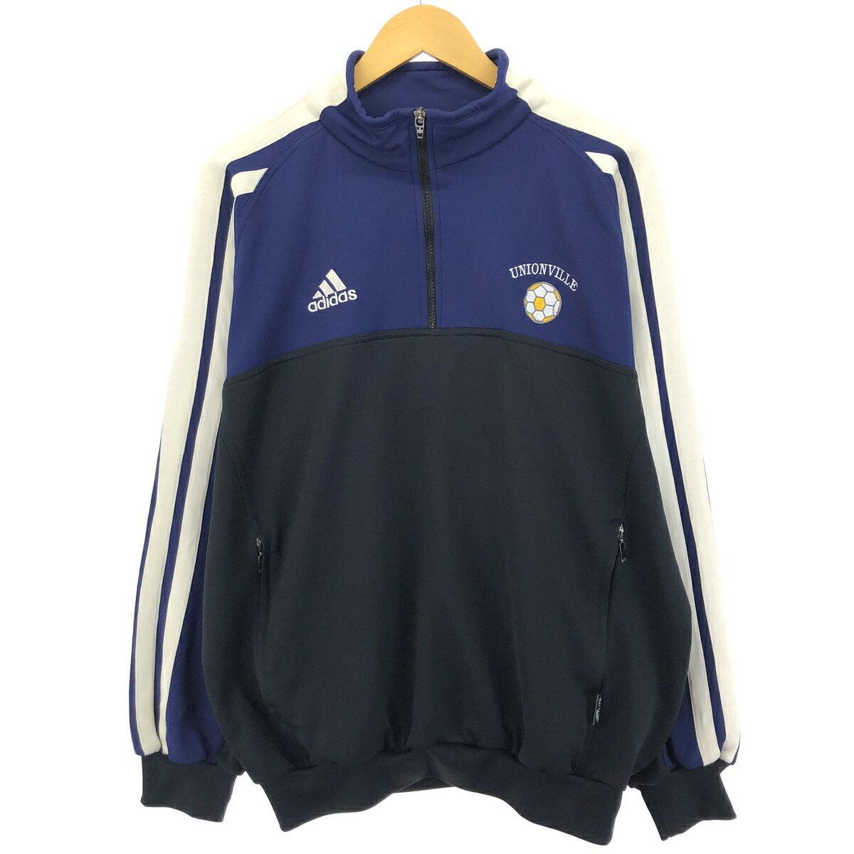 古着 00'S アディダス adidas ハーフジップ ジャージプルオーバー メンズL相当 /eaa470481 【中古】 【240815】 【SS2509_30】