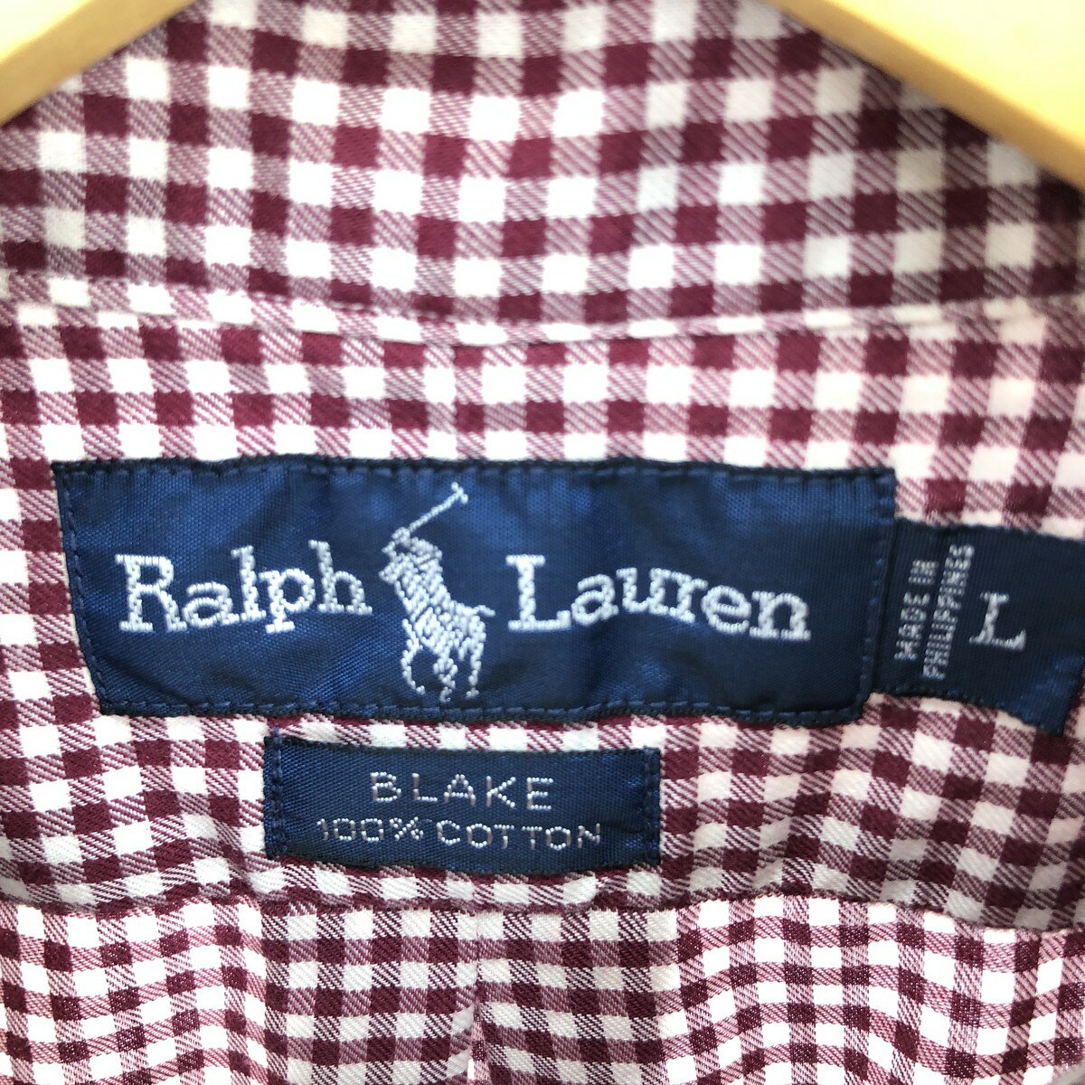 古着 ラルフローレン Ralph Lauren BLAKE 長袖 ボタンダウンチェックシャツ メンズL相当 /eaa470510 【中古】 【240719】 ss2503_30