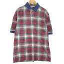 古着 90'S トミーヒルフィガー TOMMY HILFIGER 半袖 チェック ポロシャツ メンズL相当 ヴィンテージ /eaa471118 【中古】 【240723】(4)
