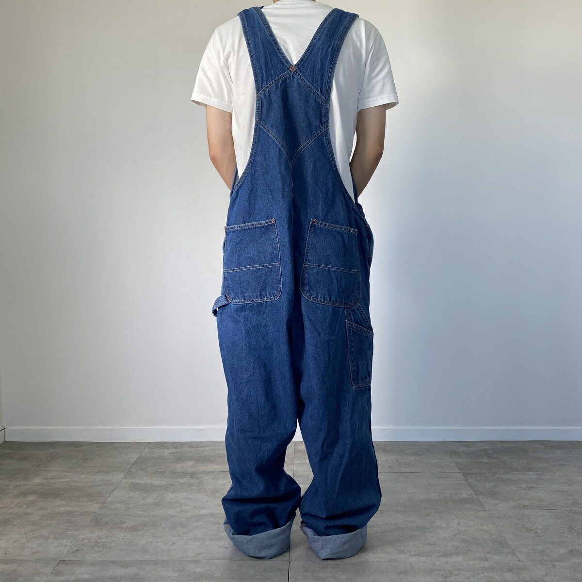 古着 ビッグサイズ Skyline Wears デニムオーバーオール メンズw43相当 /eaa471547 【中古】 【240830】 【WP2405】 【SS2506_30】