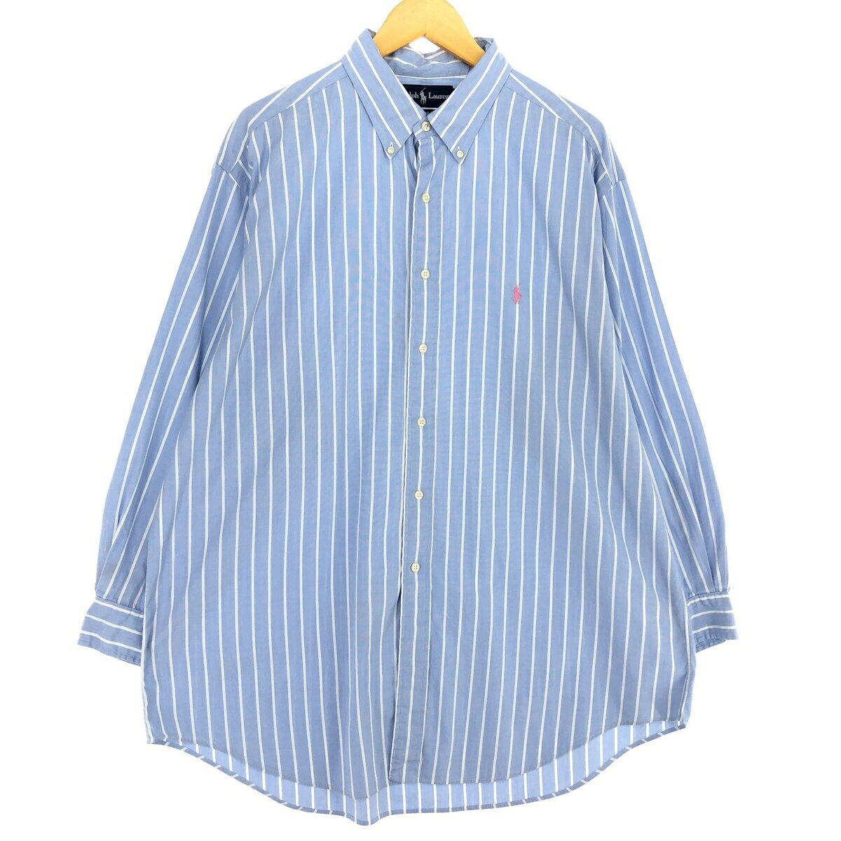 古着 ラルフローレン Ralph Lauren CLASSIC FIT 長袖 ボタンダウンストライプシャツ メンズXL相当 /eaa471630 【中古】 【240723】 ss2503_30