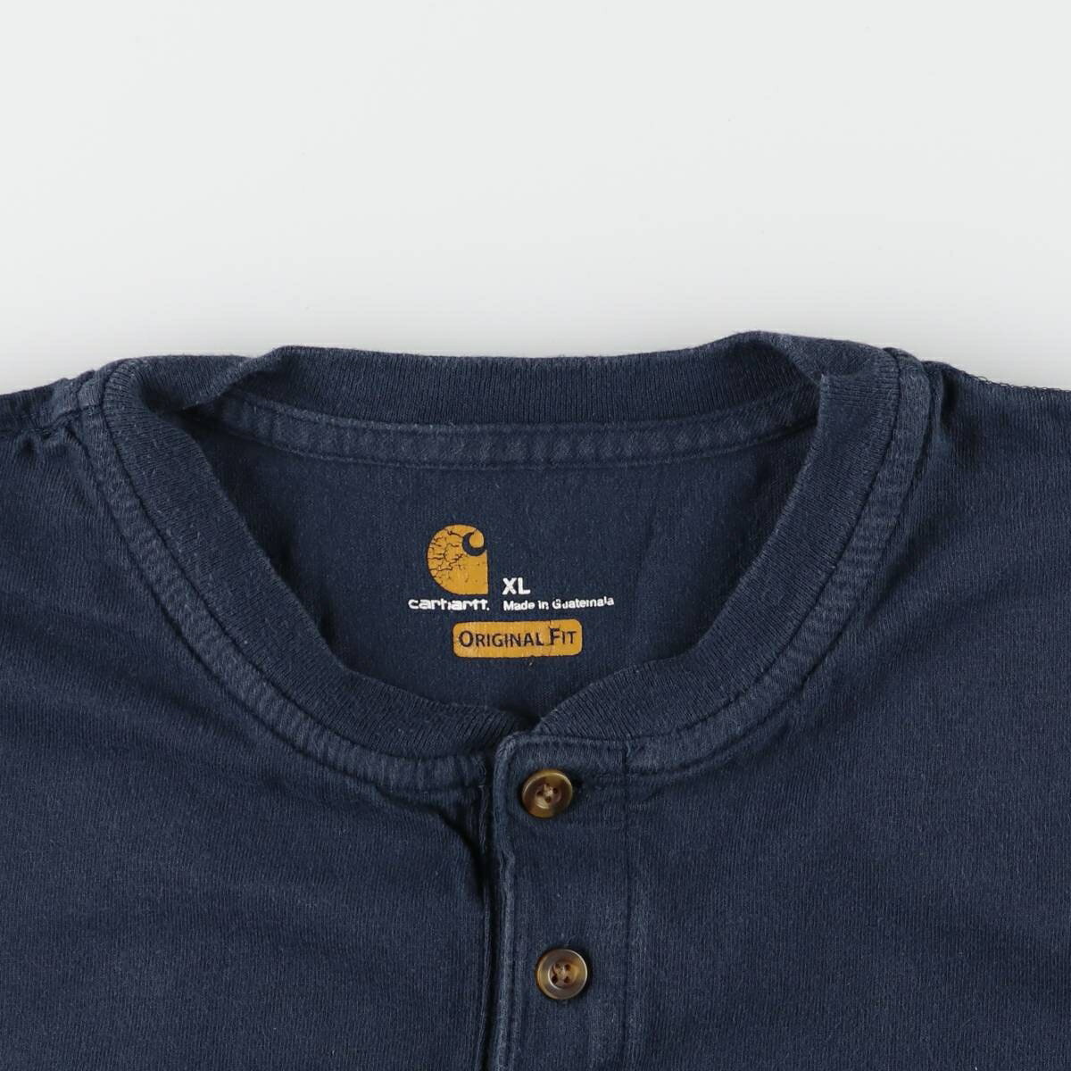 古着 カーハート Carhartt ORIGINAL FIT ヘンリーネック 半袖 ワンポイントロゴポケットTシャツ メンズXL相当 /eaa472418 【中古】 【250302】
