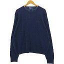 古着 ラルフローレン Ralph Lauren POLO by Ralph Lauren ケーブル編み ウールニットセーター メンズXL相当 /eaa47247...