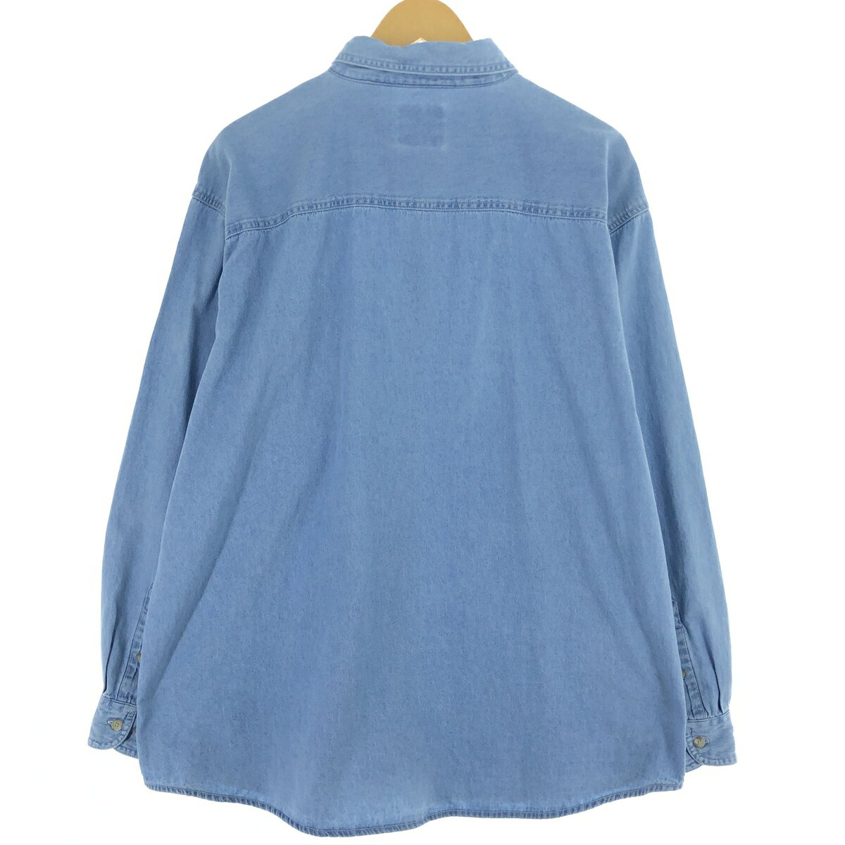 古着 リー Lee SPORT MICHIGAN ミシガン大学 ROSE BOWL 2005 ローズボウル ボタンダウン 長袖 ダンガリーシャツ メンズXL相当 /eaa473244 【中古】 【240805】 【SS2509_30】