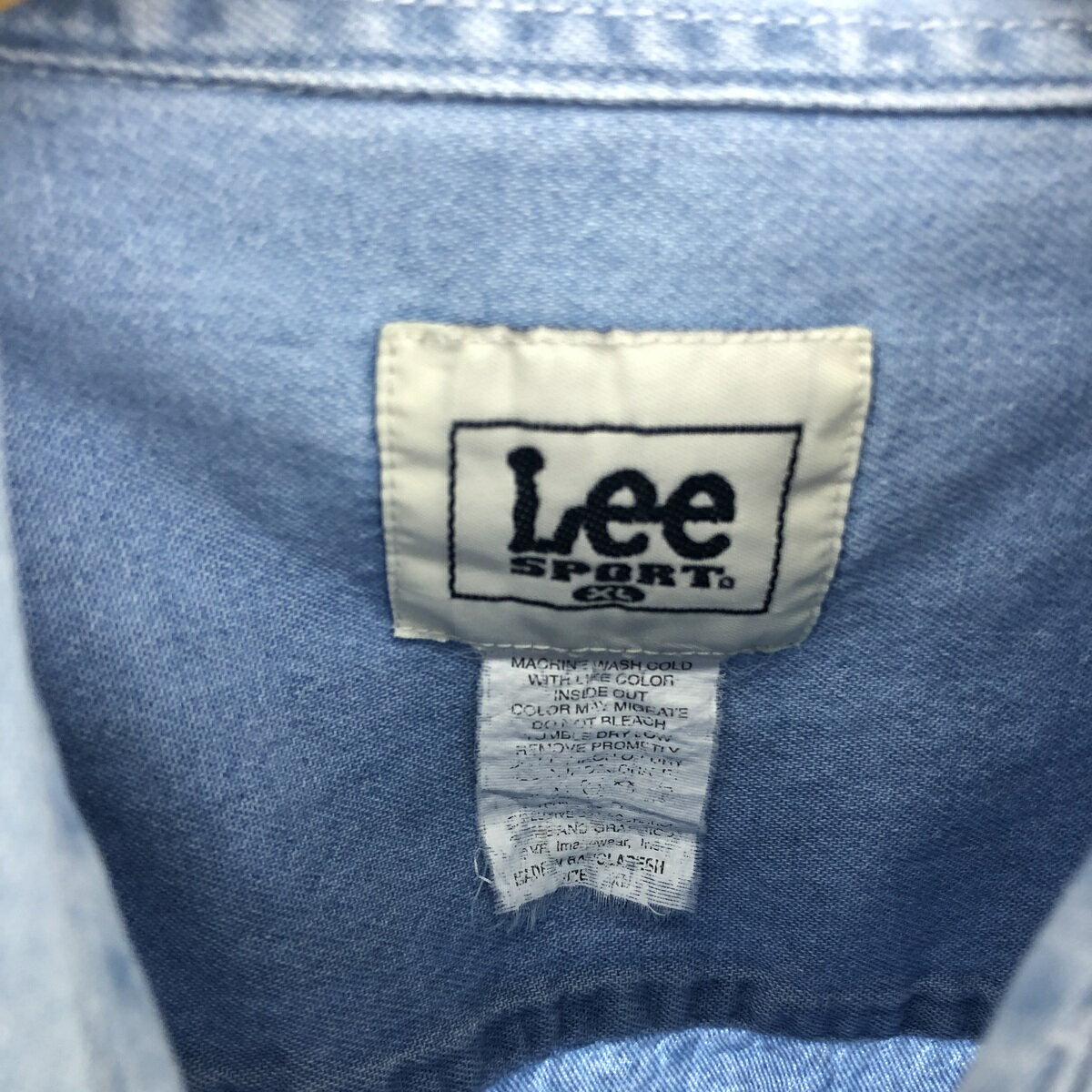 古着 リー Lee SPORT MICHIGAN ミシガン大学 ROSE BOWL 2005 ローズボウル ボタンダウン 長袖 ダンガリーシャツ メンズXL相当 /eaa473244 【中古】 【240805】 【SS2509_30】