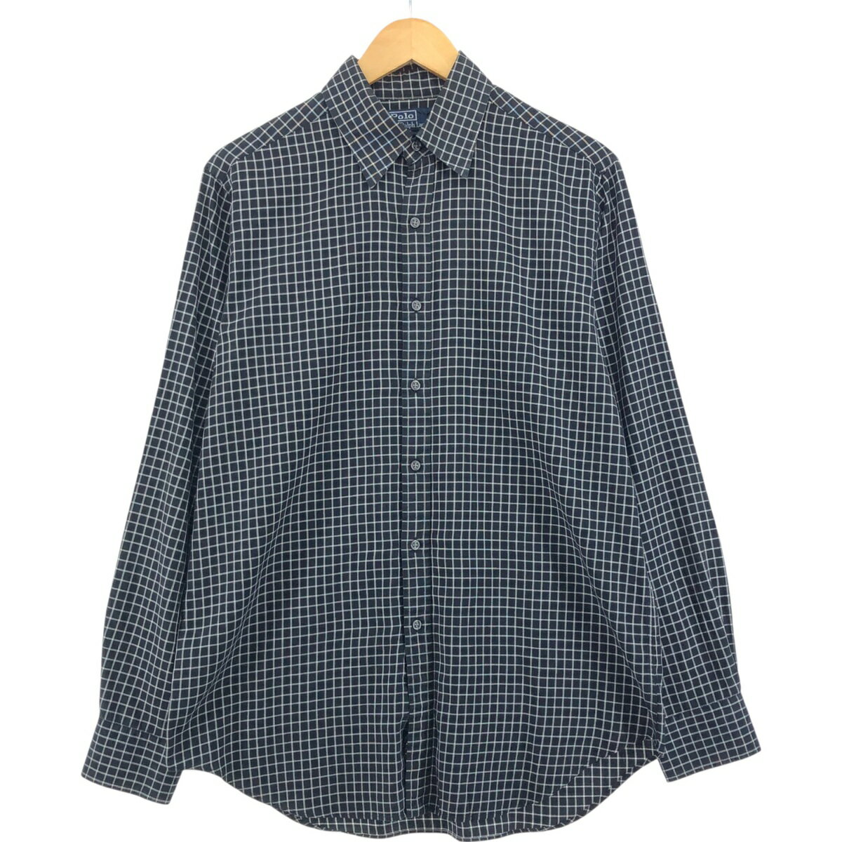 Rakuten - 古着 ラルフローレン Ralph Lauren POLO by Ralph Lauren New Lowell Fine Two-ply 100s 長袖 チェックシャツ メンズM相当 /eaa473759 【中古】 【250620】 【SS2606_10