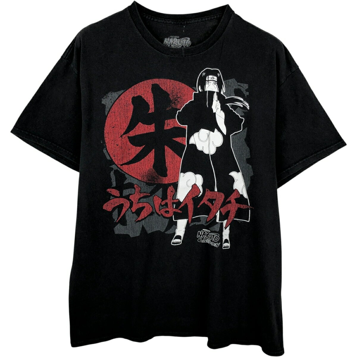 乐天商城 - 古着 00'S NARUTO SHIPPUDEN ナルト疾風伝 うちはイタチ アニメ キャラクタープリントTシャツ メンズL相当 /eaa474680 【中古】 【260615】