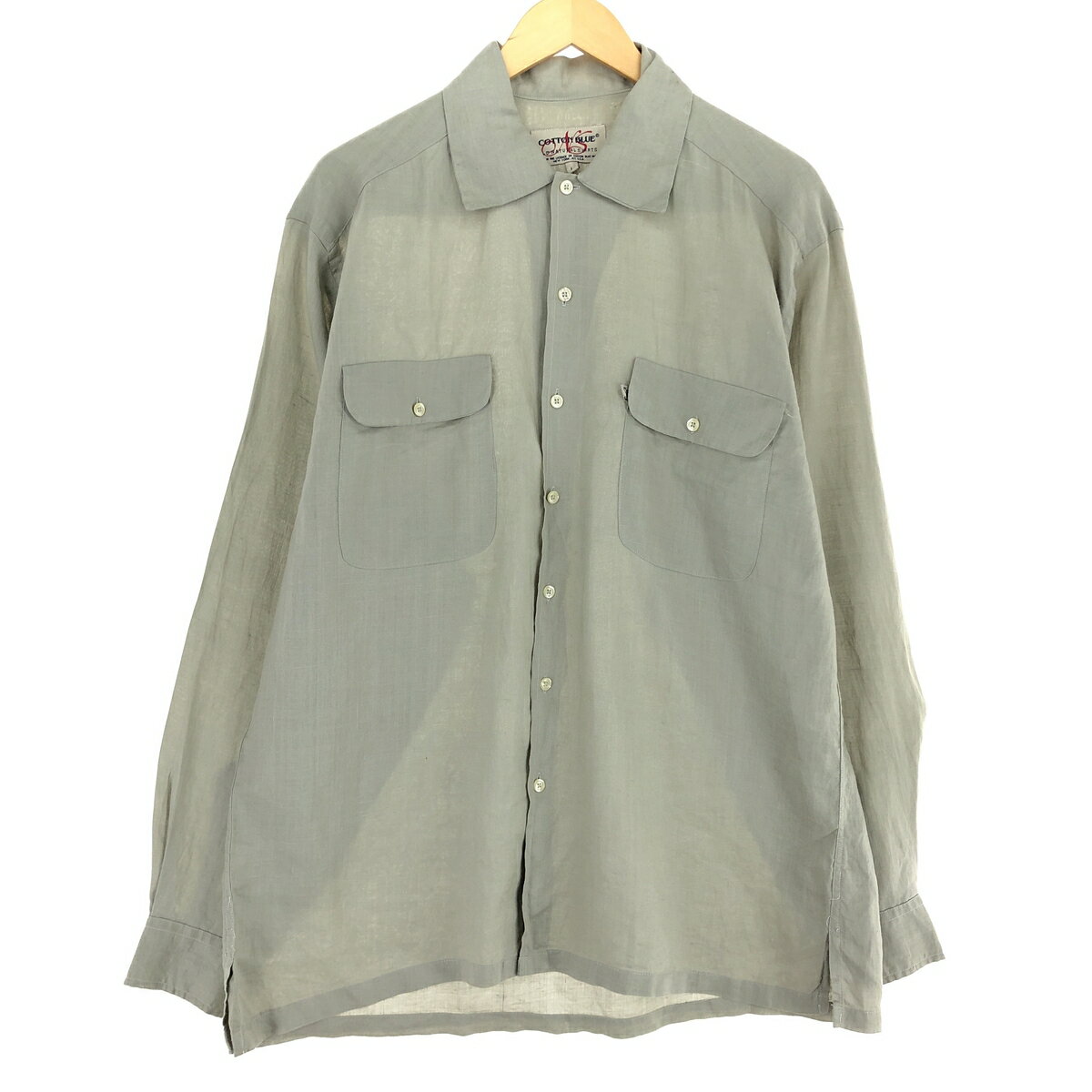 古着 COTTON BLUE 長袖 リネンシャツ メンズL相当 /eaa475250 【中古】 【240807】 ss2503_30