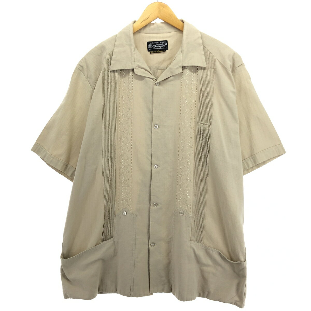 古着 Dominguez 半袖 オープンカラー メキシカンシャツ キューバシャツ メンズXL相当 /eaa476358 【中古】 【240818】