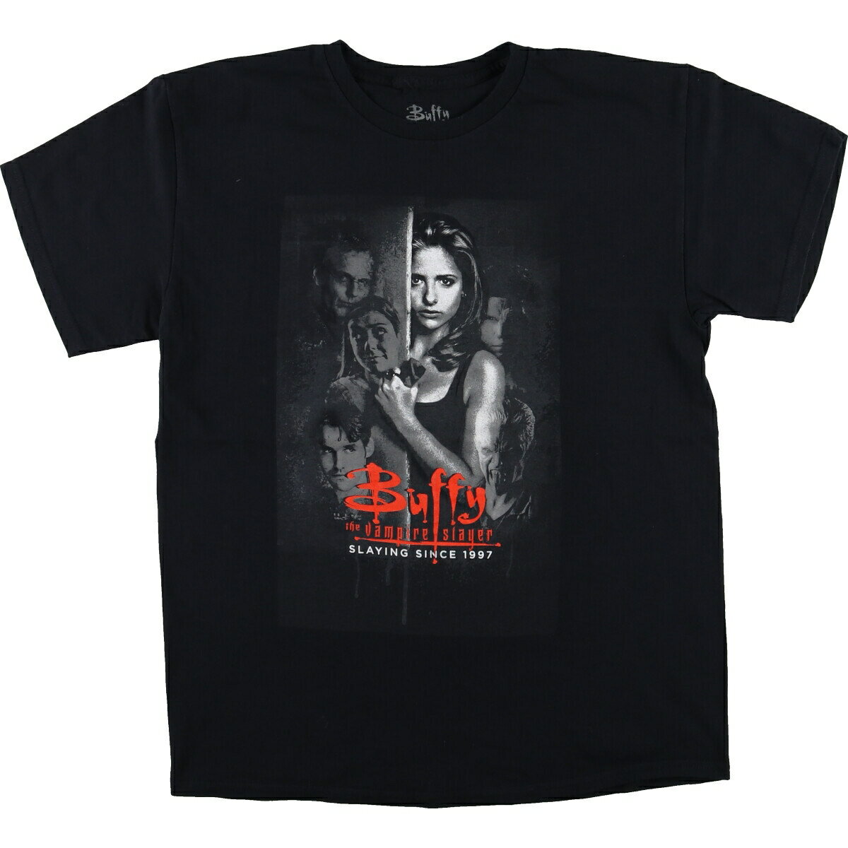 古着 LOOTWEAR BUFFY THE VAMPIRE SLAYER バフィー 恋する十字架 テレビドラマ 映画 ムービーTシャツ メンズL相当 /eaa476848 【中古】 【240827】