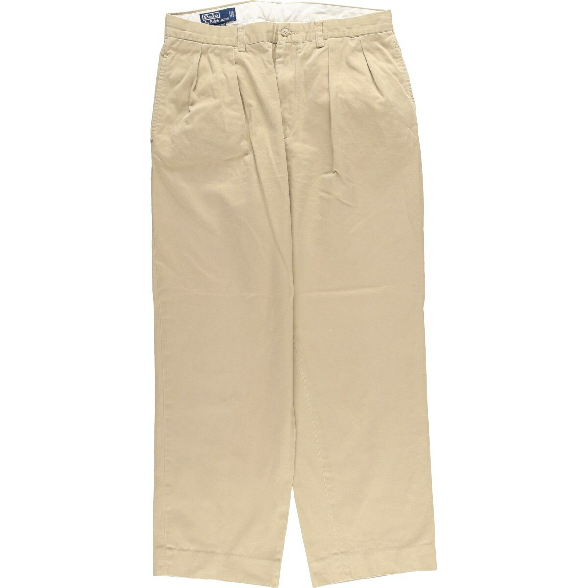 樂天商城 - 古着 ラルフローレン Ralph Lauren POLO by Ralph Lauren ANDREW PANT ツータック チノパンツ メンズw34相当 /eaa477365 【中古】 【260301】