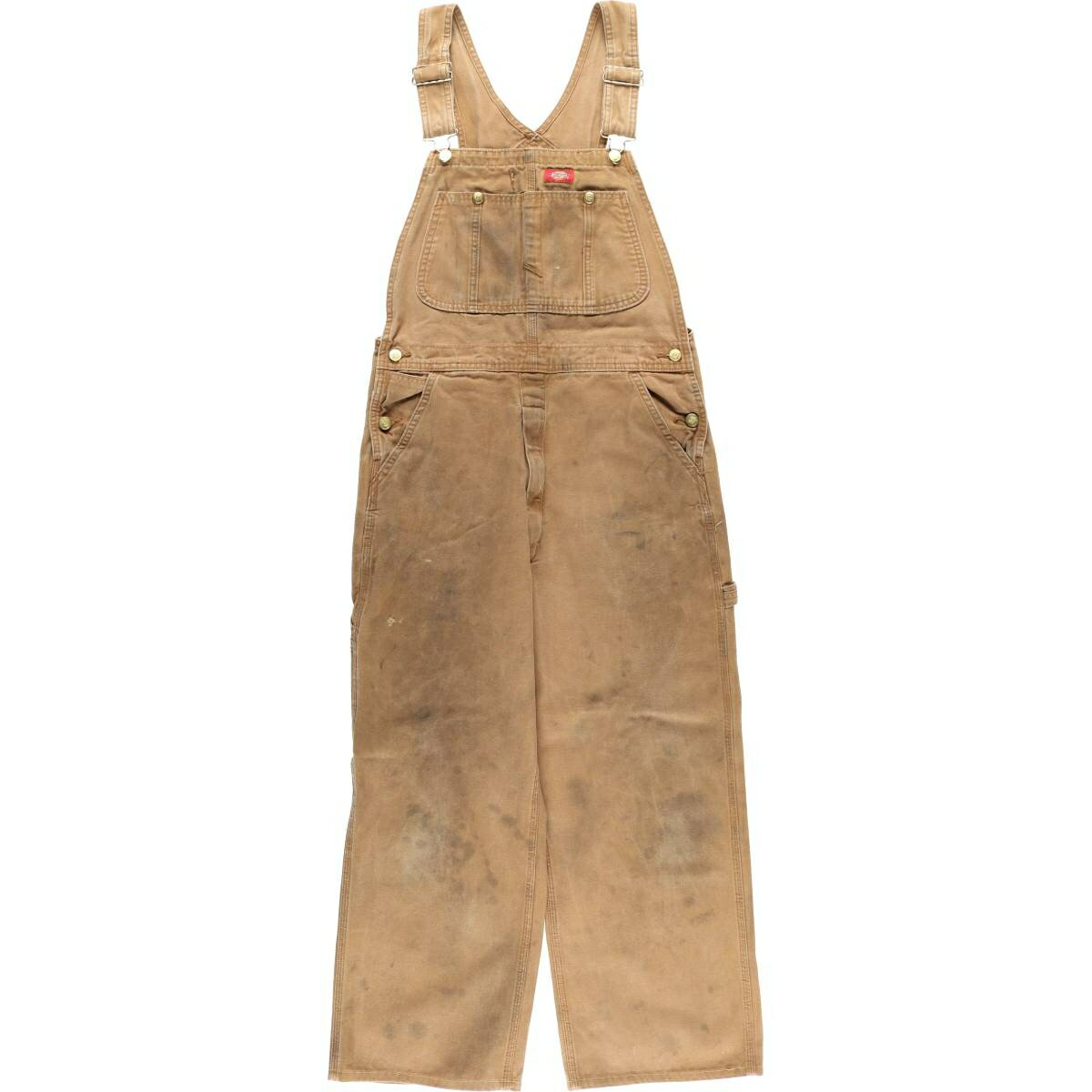 樂天商城 - 古着 ディッキーズ Dickies ダック オーバーオール メンズw32相当 /eaa477443 【中古】 【260312】 ブラウン系 春夏秋冬