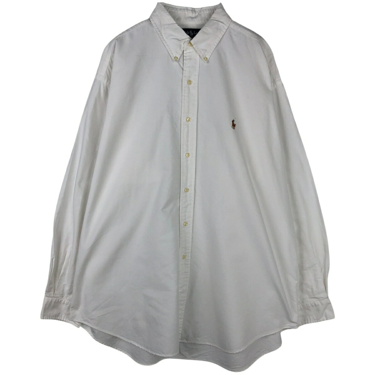 Rakuten - 古着 ラルフローレン Ralph Lauren BLAKE 長袖 ボタンダウンシャツ メンズXL相当 /eaa477502 【中古】 【260312】 ホワイト系 春夏秋冬