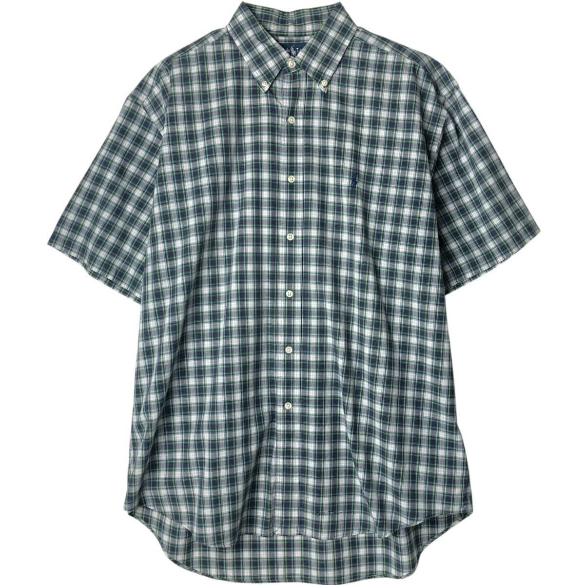 樂天商城 - 古着 ラルフローレン Ralph Lauren BLAKE 長袖 ボタンダウンチェックシャツ メンズL相当 /eaa477597 【中古】 【260329】 ネイビー系 春夏