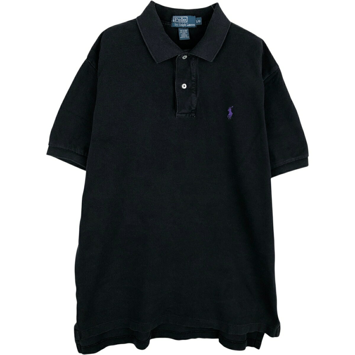 樂天商城 - 古着 ラルフローレン Ralph Lauren POLO by Ralph Lauren 半袖 ポロシャツ メンズL相当 /eaa477703 【中古】 【260320】 ブラック系 春夏秋