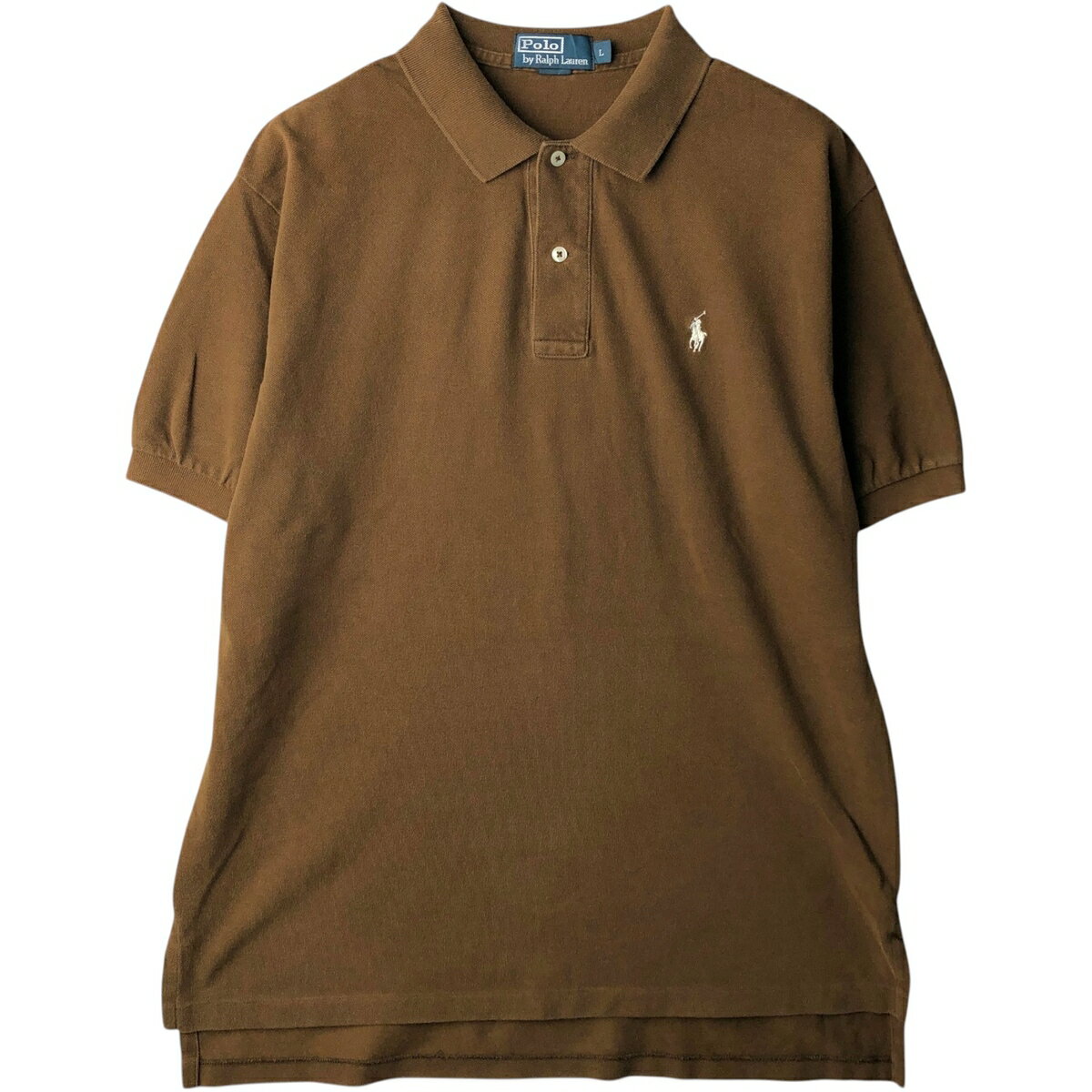 Rakuten - 古着 ラルフローレン Ralph Lauren POLO by Ralph Lauren ワンポイント 半袖 ポロシャツ メンズL相当 /eaa477757 【中古】 【260409】 ブラウン系 春夏秋