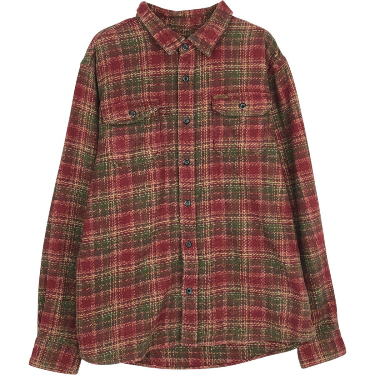 Rakuten - 古着 オービス ORVIS 長袖 フランネルチェックシャツ メンズXL相当 /eaa477778 【中古】 【260327】 レッド系 春夏秋冬