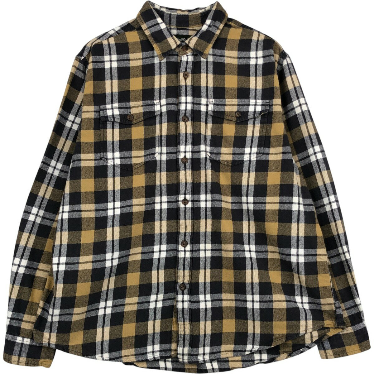 古着 エディーバウアー Eddie Bauer 長袖 ライトネルチェックシャツ メンズXL相当 /eaa477816 【中古】 【260322】 イエロー系 春夏秋冬