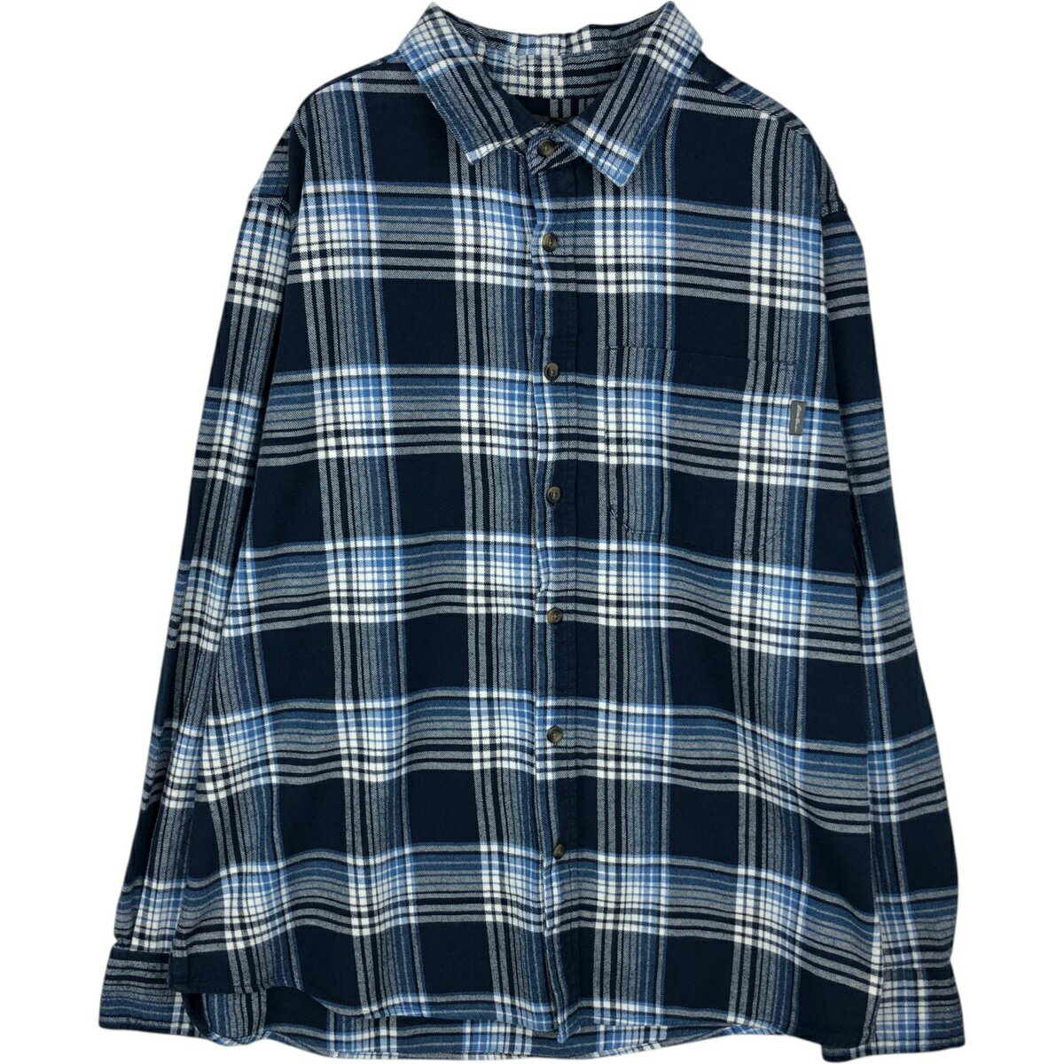 古着 エディーバウアー Eddie Bauer 長袖 フランネルチェックシャツ メンズXL相当 /eaa477825 【中古】 【260323】 ブルー系 春夏秋冬