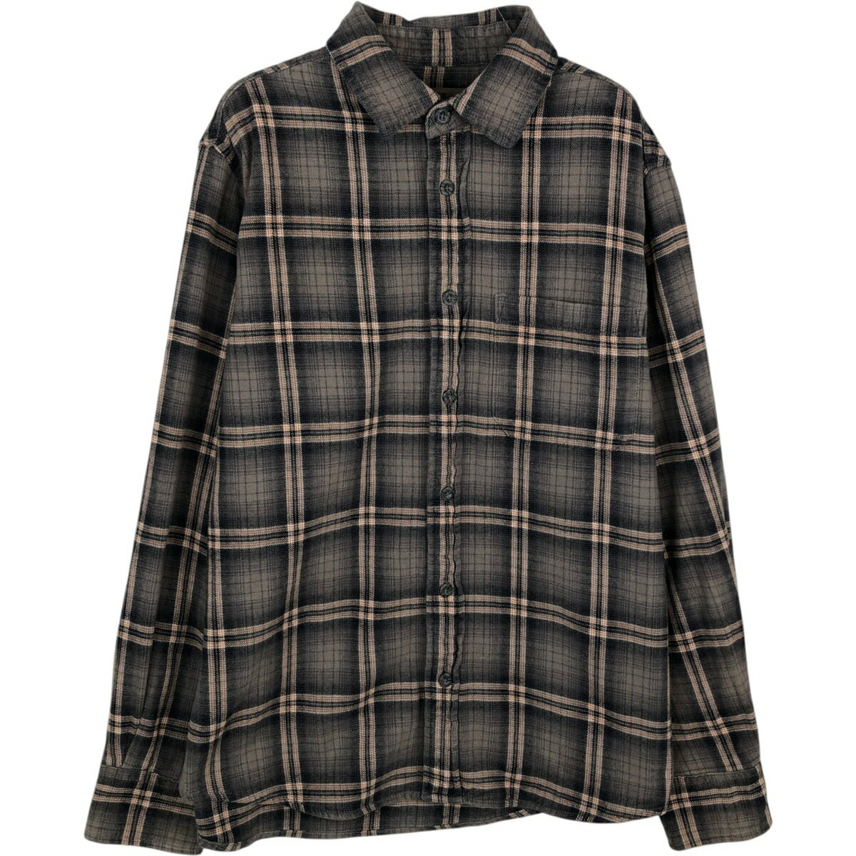 樂天商城 - 古着 ウールリッチ WOOLRICH 長袖 ライトネルチェックシャツ メンズM相当 /eaa477875 【中古】 【260326】 カーキ系 春夏秋冬
