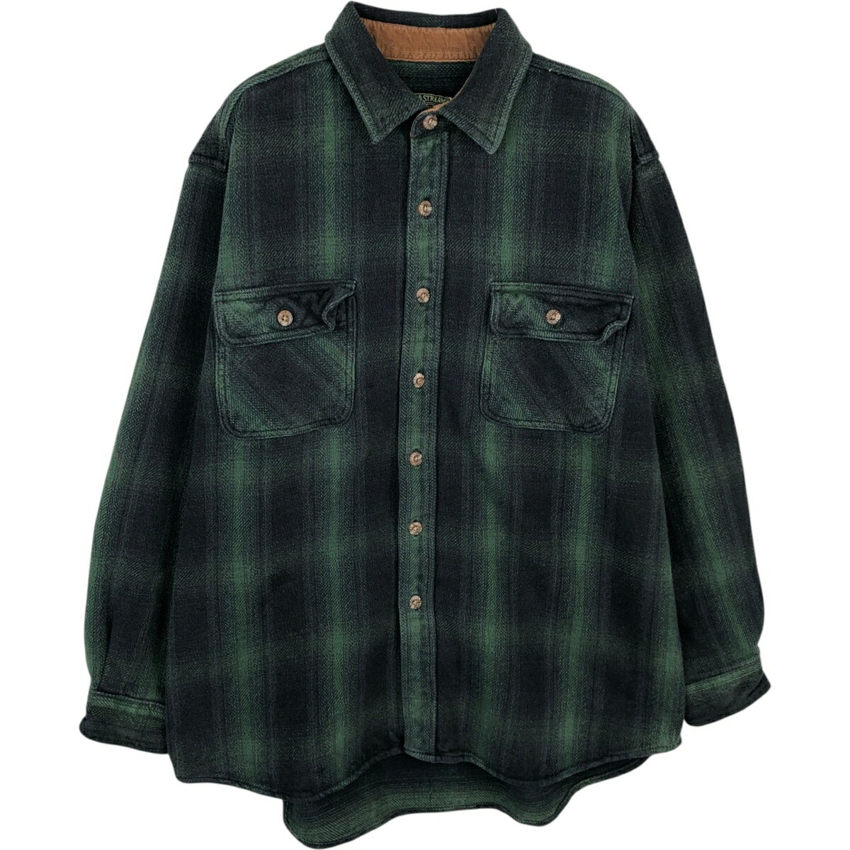 Rakuten - 古着 00'S フィールドアンドストリーム FIELD&STREAM 長袖 フランネルチェックシャツ メンズL相当 /eaa477944 【中古】 【260327】 グリーン系 春夏秋冬