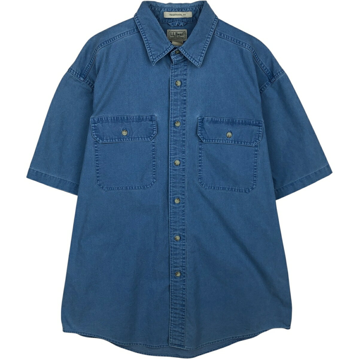 Rakuten - 古着 90~00'S エルエルビーン L.L.Bean TRADITIONAL FIT 半袖 コットンシャツ メンズM相当 ヴィンテージ /eaa478062 【中古】 【260323】