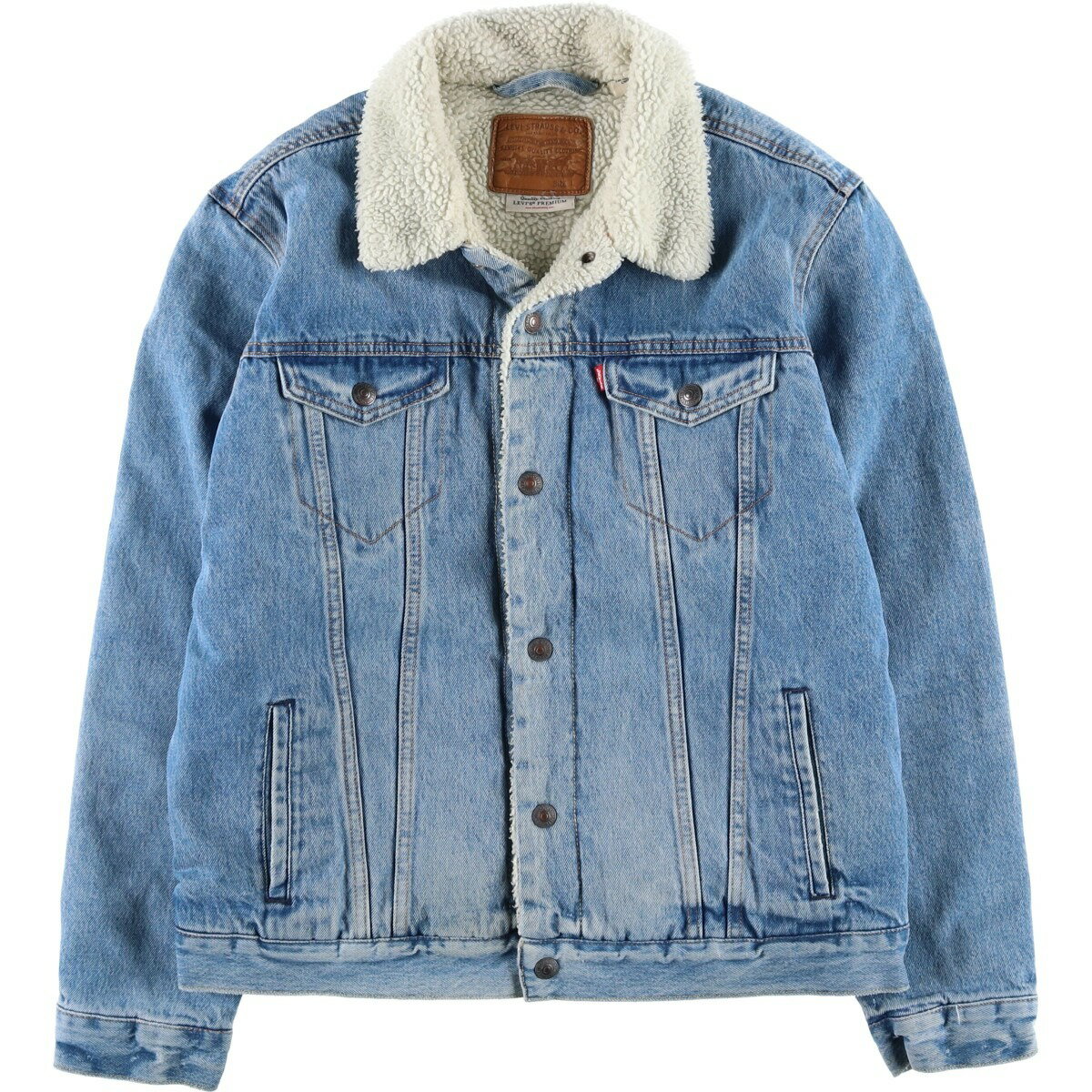 樂天商城 - 古着 リーバイス Levi's 中綿入り デニムボアジャケット メンズL相当 /eaa478075 【中古】 【260325】 ブルー系 春秋冬