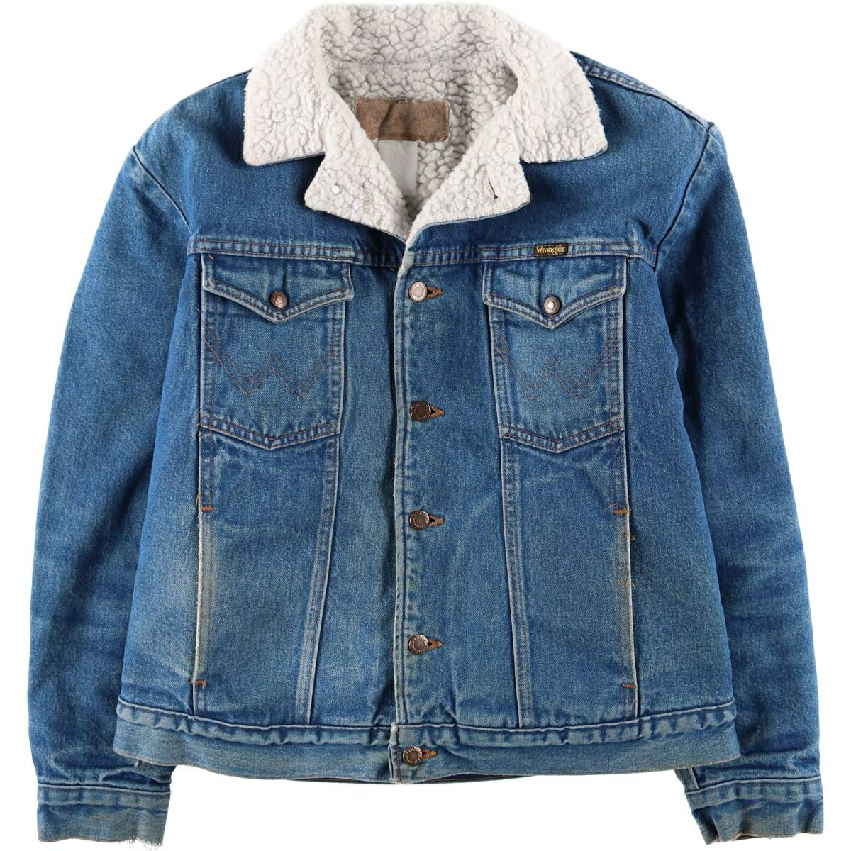 Rakuten - 古着 90'S ラングラー Wrangler デニムボアジャケット メンズL相当 ヴィンテージ /eaa478087 【中古】 【260322】 ブルー系 春秋冬