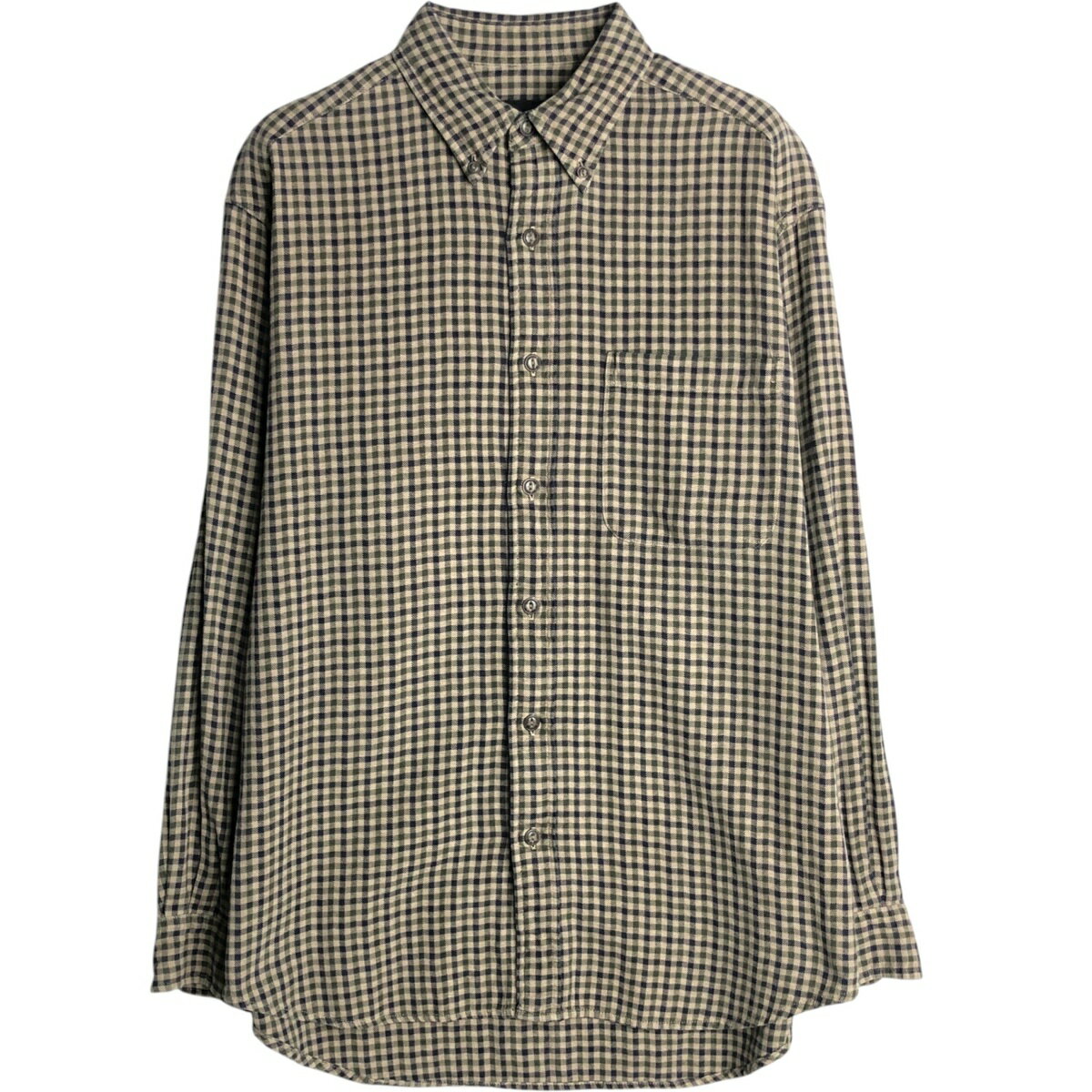 古着 エディーバウアー Eddie Bauer 長袖 ボタンダウンチェックシャツ メンズM相当 /eaa478139 【中古】 【260328】 ブラウン系 春夏秋冬