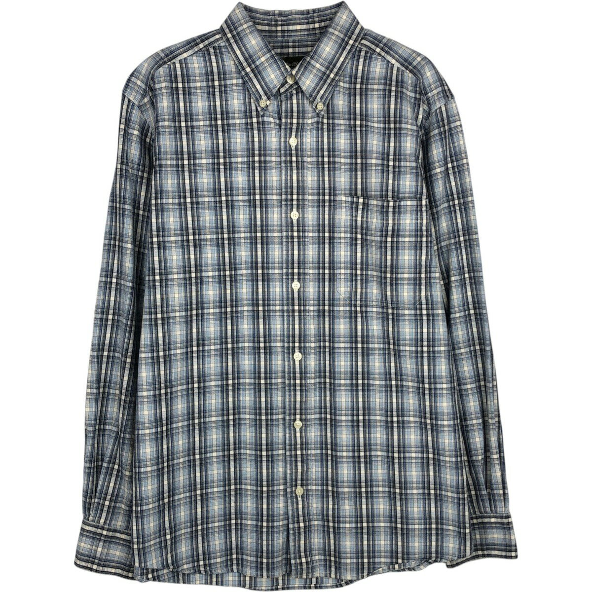 Rakuten - 古着 エディーバウアー Eddie Bauer RELAXED FIT 長袖 ボタンダウンチェックシャツ メンズM相当 /eaa478140 【中古】 【260328】 ホワイト系 春夏秋冬