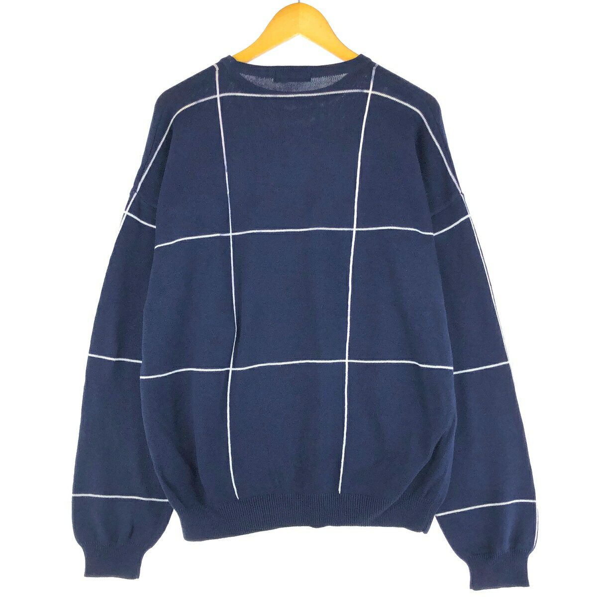 古着 90'S ノーティカ NAUTICA チェック柄 コットンニットセーター 不明 メンズXL相当 ヴィンテージ /eaa479230 【中古】 【241019】 【SS2506_30】