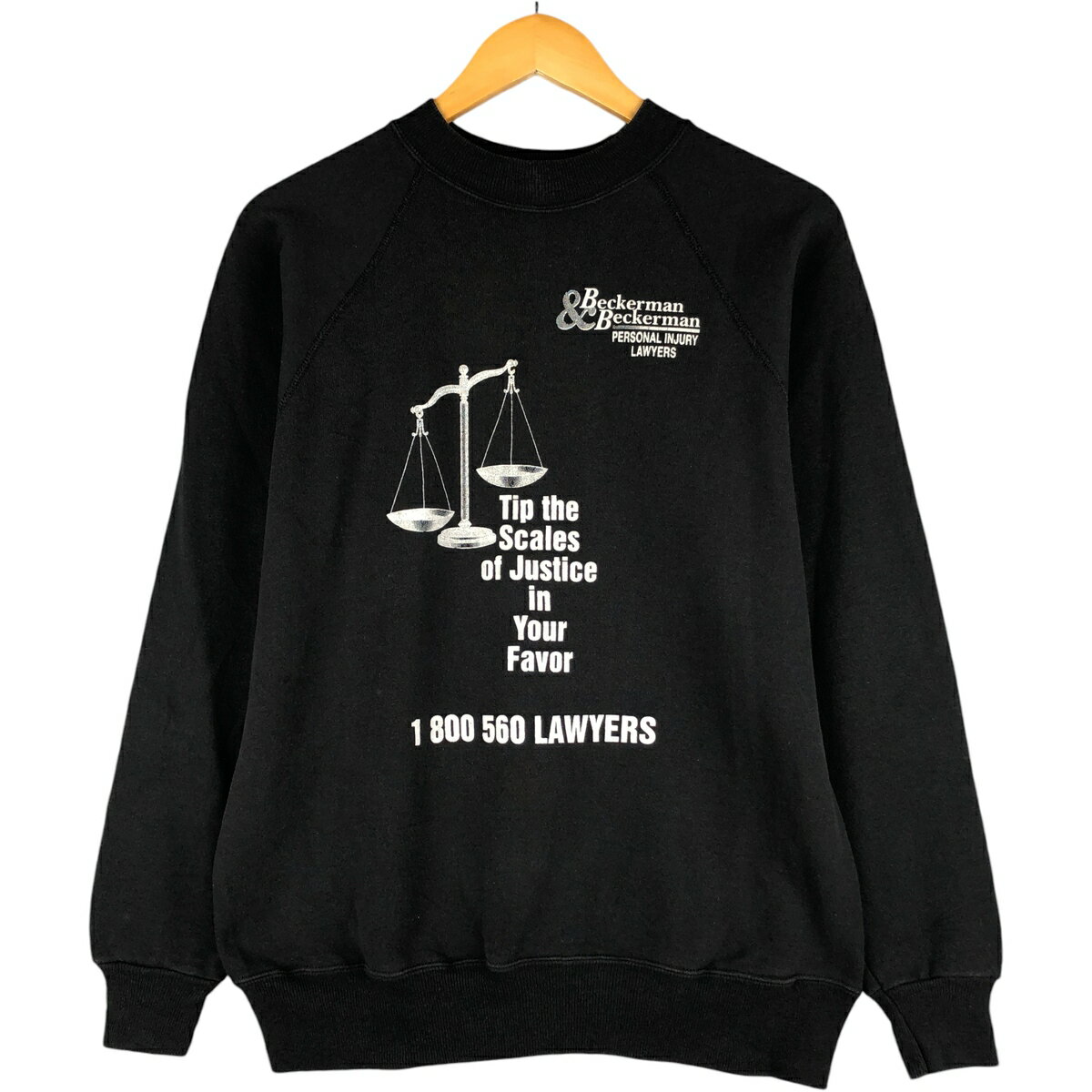 古着 90'S ヘインズ Hanes Beckerman&Beckerman アドバタイジング スウェットシャツ トレーナー USA製 メンズM相当 ヴィンテージ /eaa480754 【中古】 【251128】